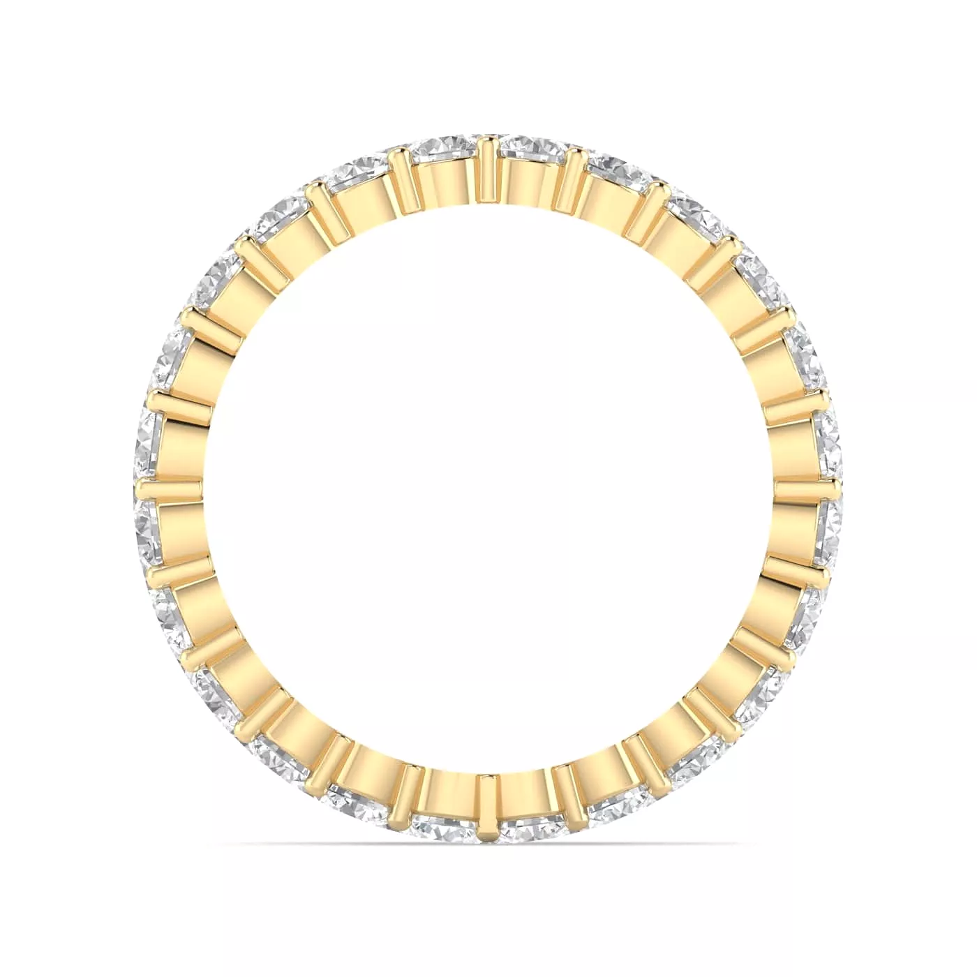 14K & 18K Gold Band of Diamond Eternity Ring, Lab Grown 5 ct