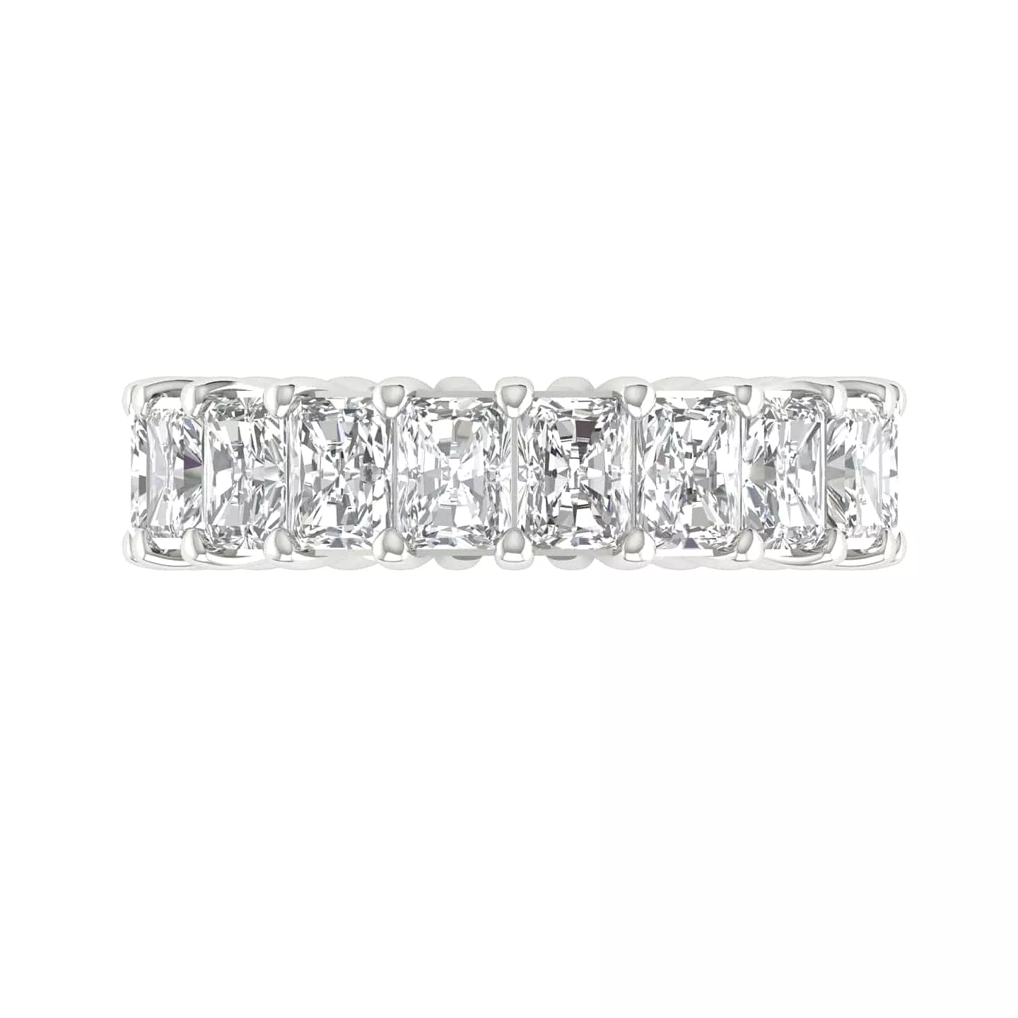 14K Gold Princess Cut Diamond Eternity Ring, Lab Grown