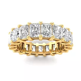 14K Gold Radiant Cut Diamond Eternity Ring Lab Grown