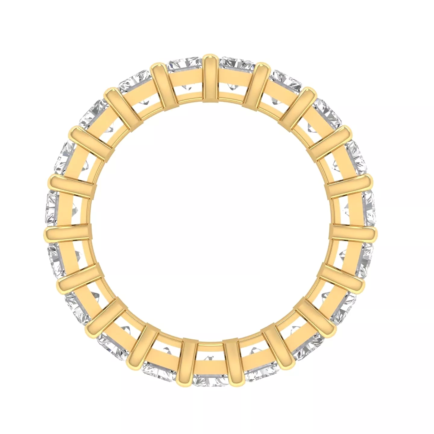 14K Gold Radiant Cut Diamond Eternity Ring Lab Grown