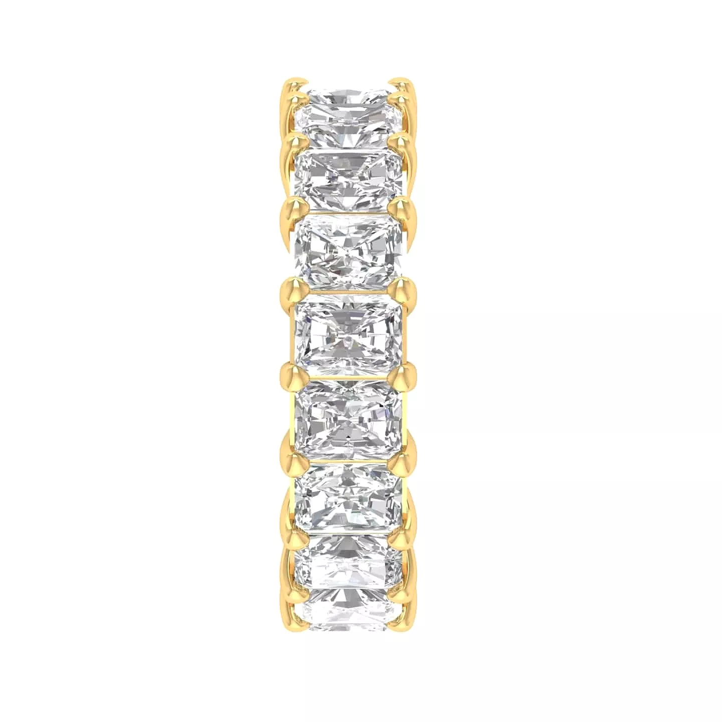 14K Gold Radiant Cut Diamond Eternity Ring Lab Grown