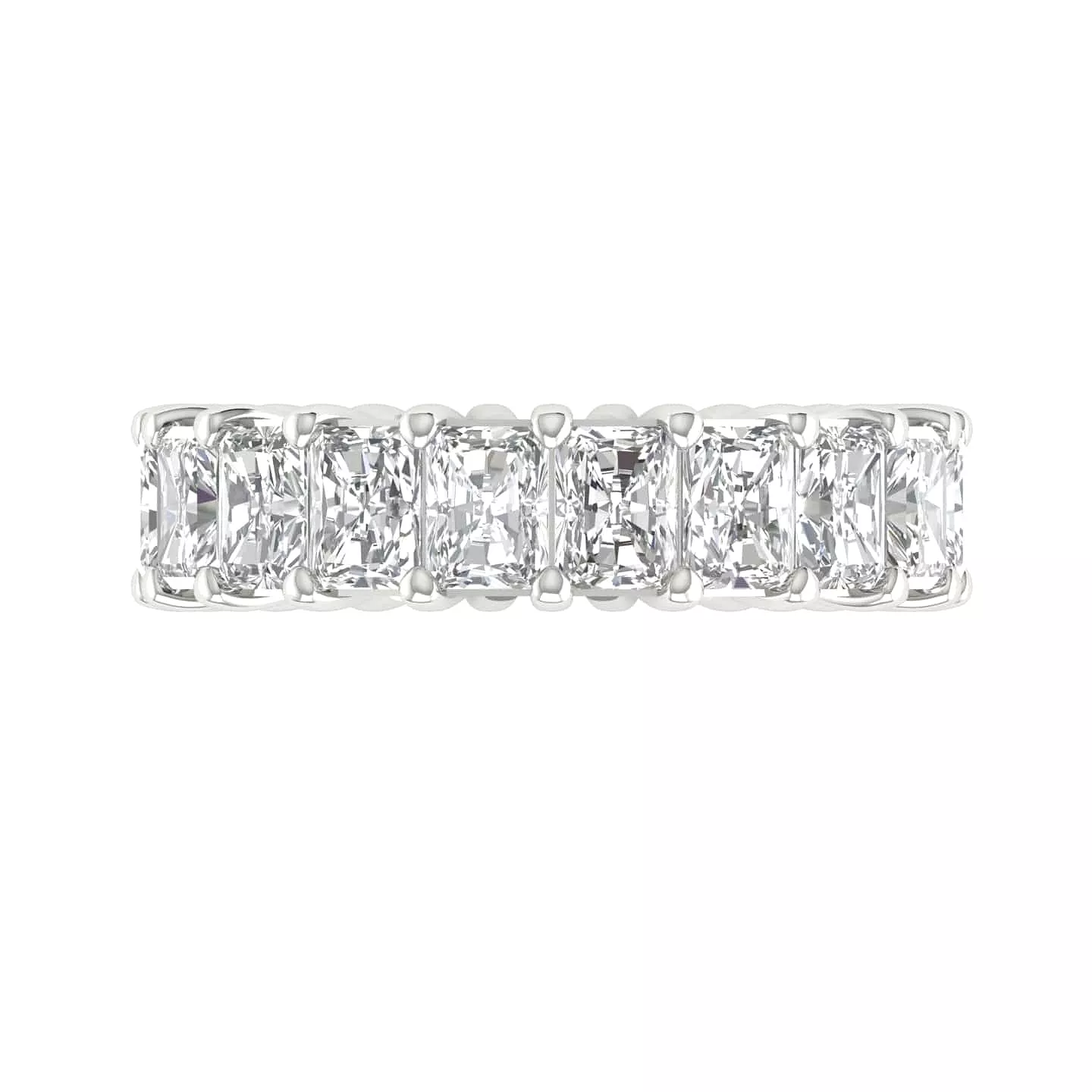 14K Gold Radiant Cut Diamond Eternity Ring Lab Grown