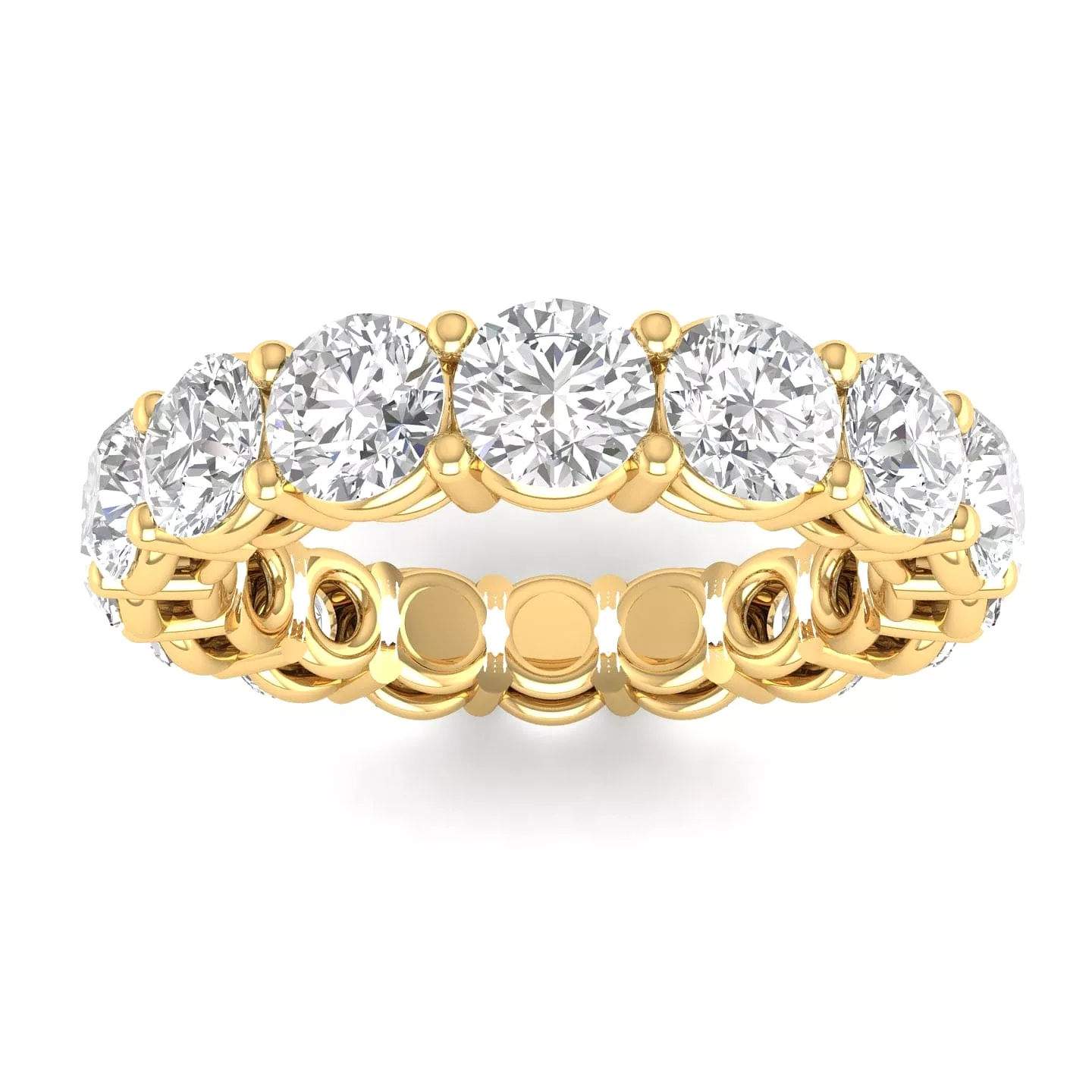 14K Gold Round Diamond Eternity Band Lab Grown