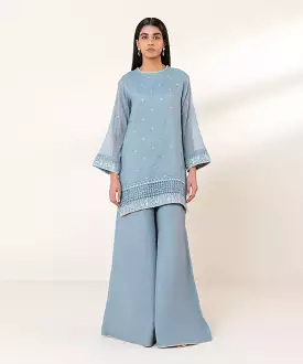 2 Piece - Embroidered Khaddi Net Suit