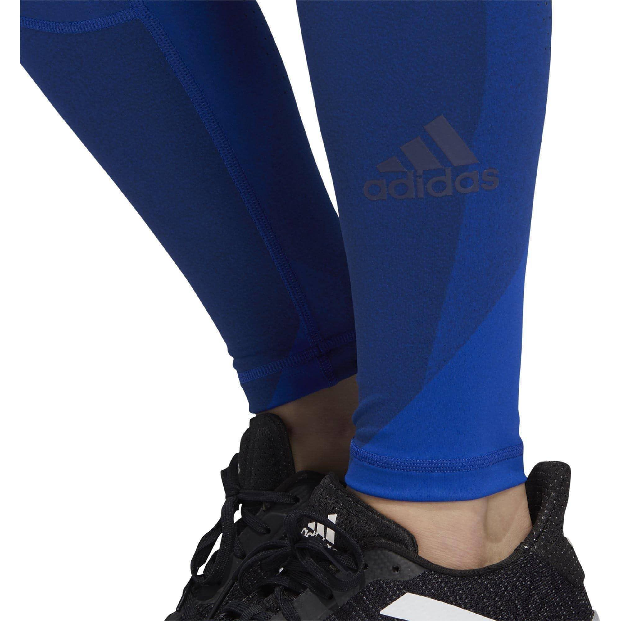 adidas AlphaSkin Graphic Womens Long Training Tights - Blue