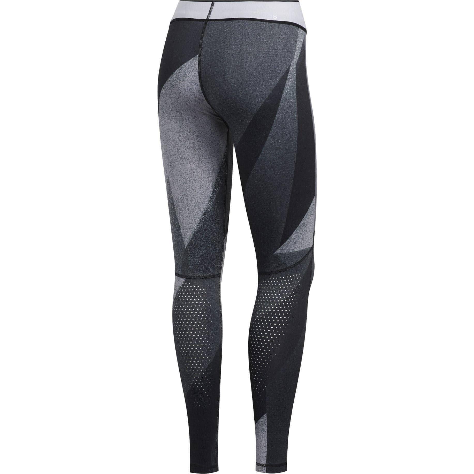 adidas AlphaSkin Graphic Womens Long Training Tights - Grey