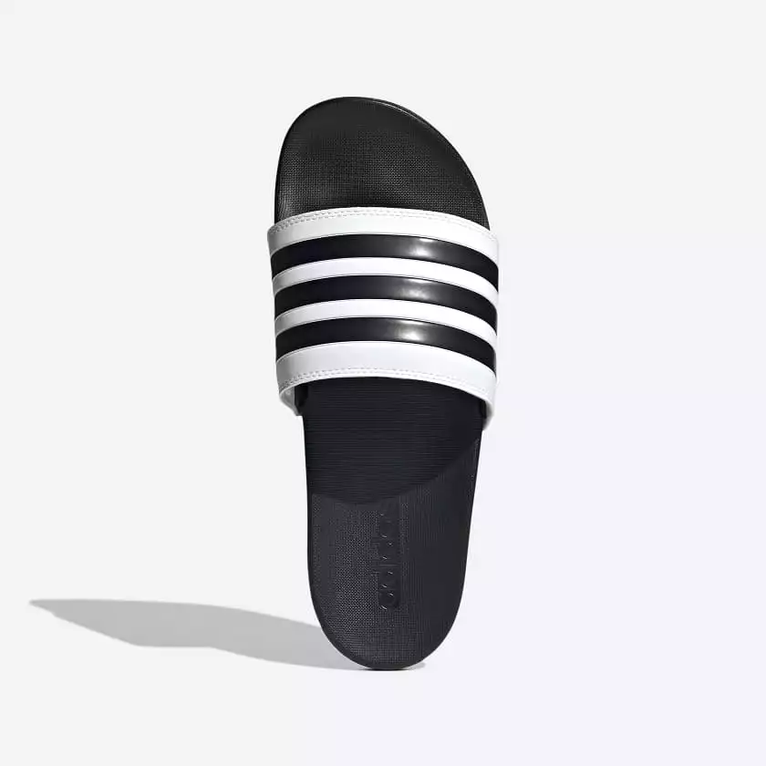 ADIDAS MEN'S ADILETTE COMFORT WHITE/BLACK SLIDES