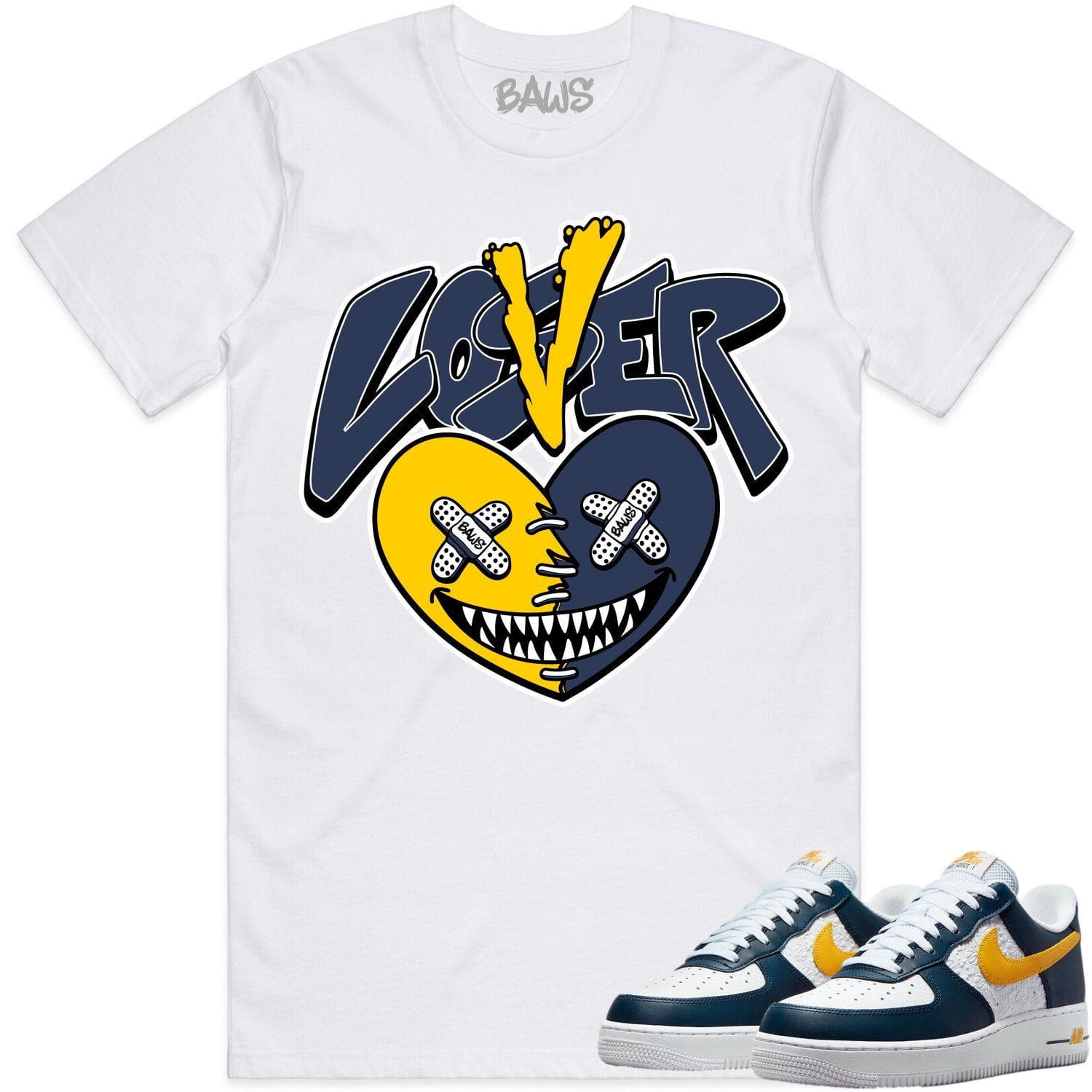 Air Force One Michigan AF1 Shirt to Match - MICHIGAN LOVER LOSER BAWS