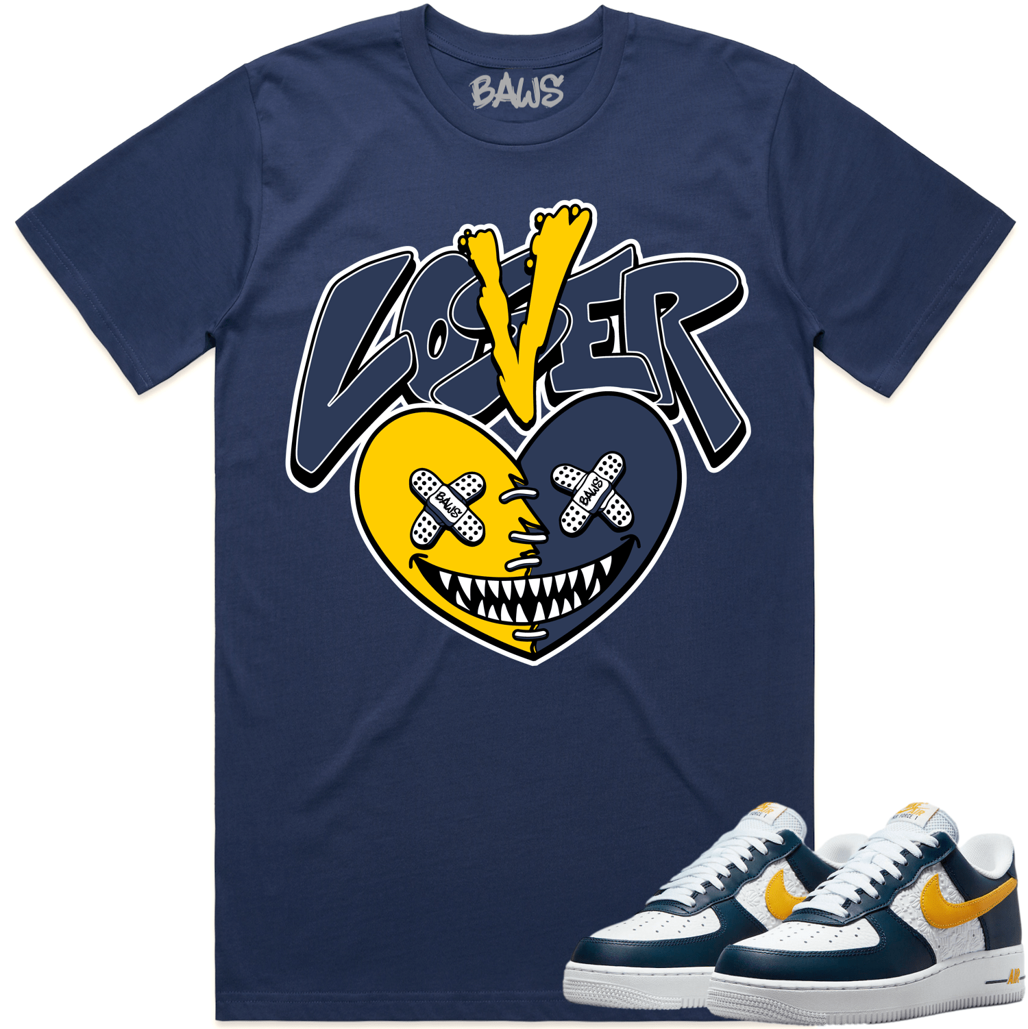 Air Force One Michigan AF1 Shirt to Match - MICHIGAN LOVER LOSER BAWS