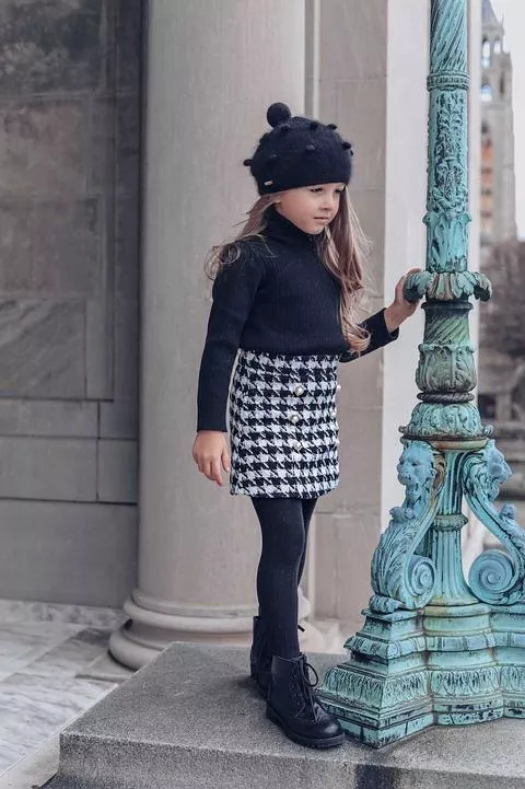 Amelia Houndstooth Skirt