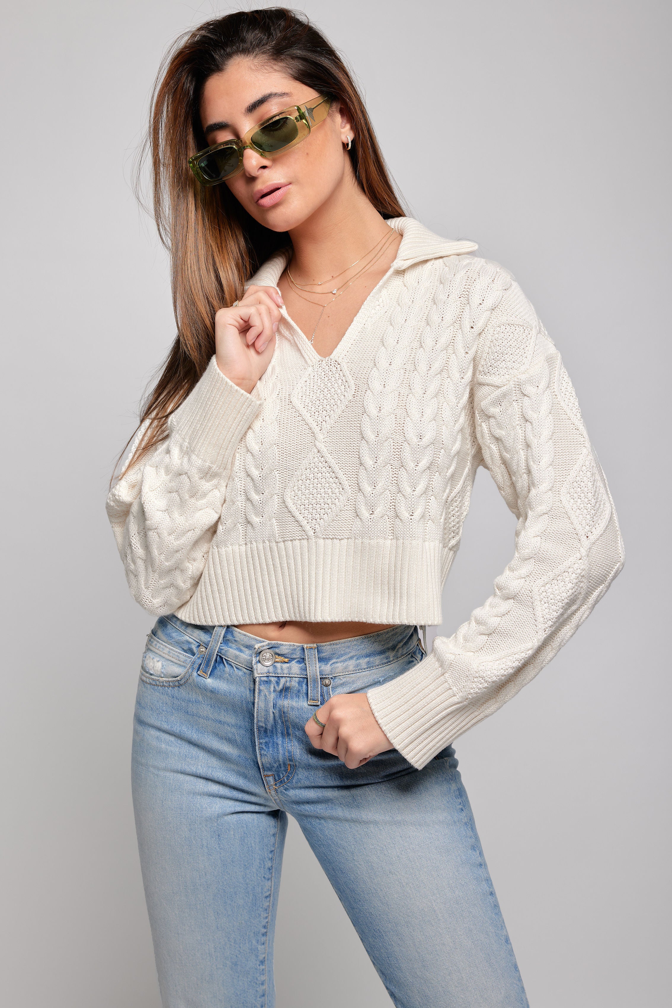 Anaya Sweater in Gardenia