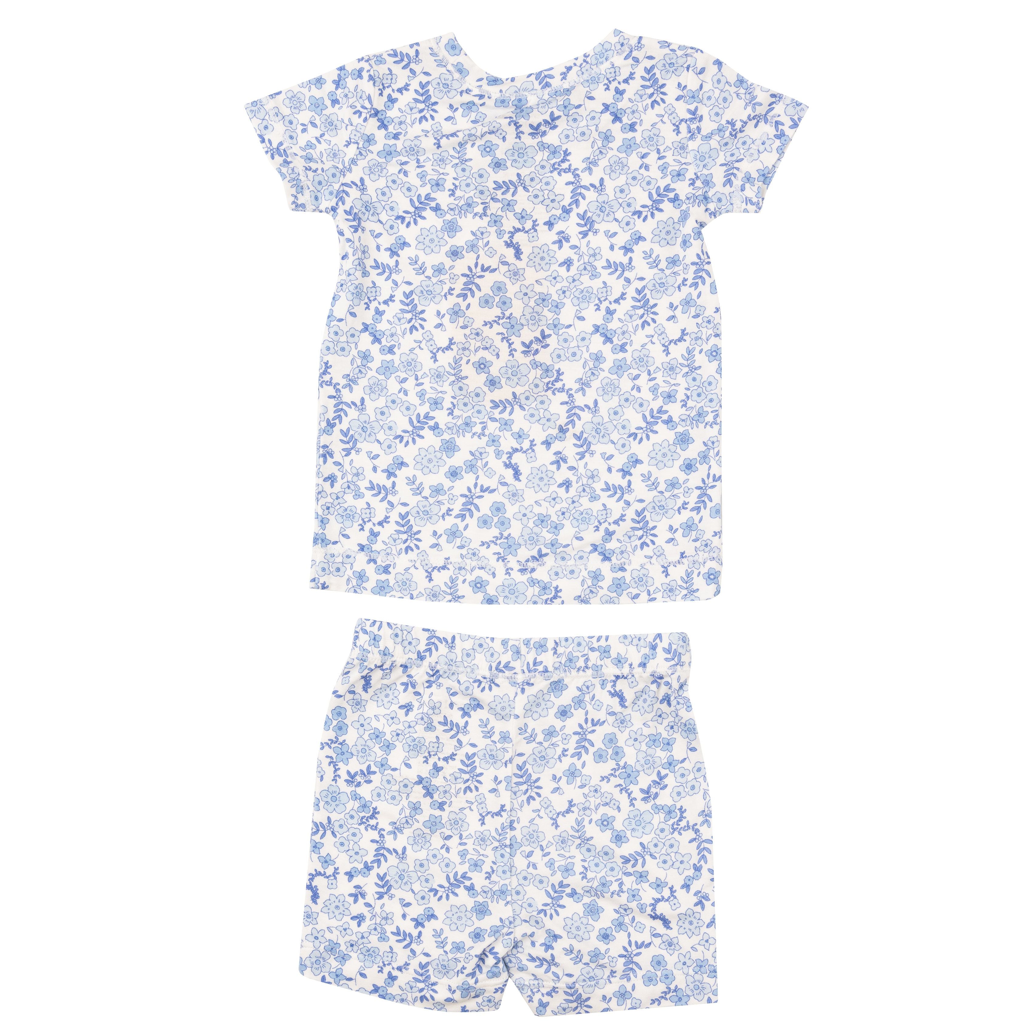 Angel Dear -  Blue Calico Floral Short Loungewear Set