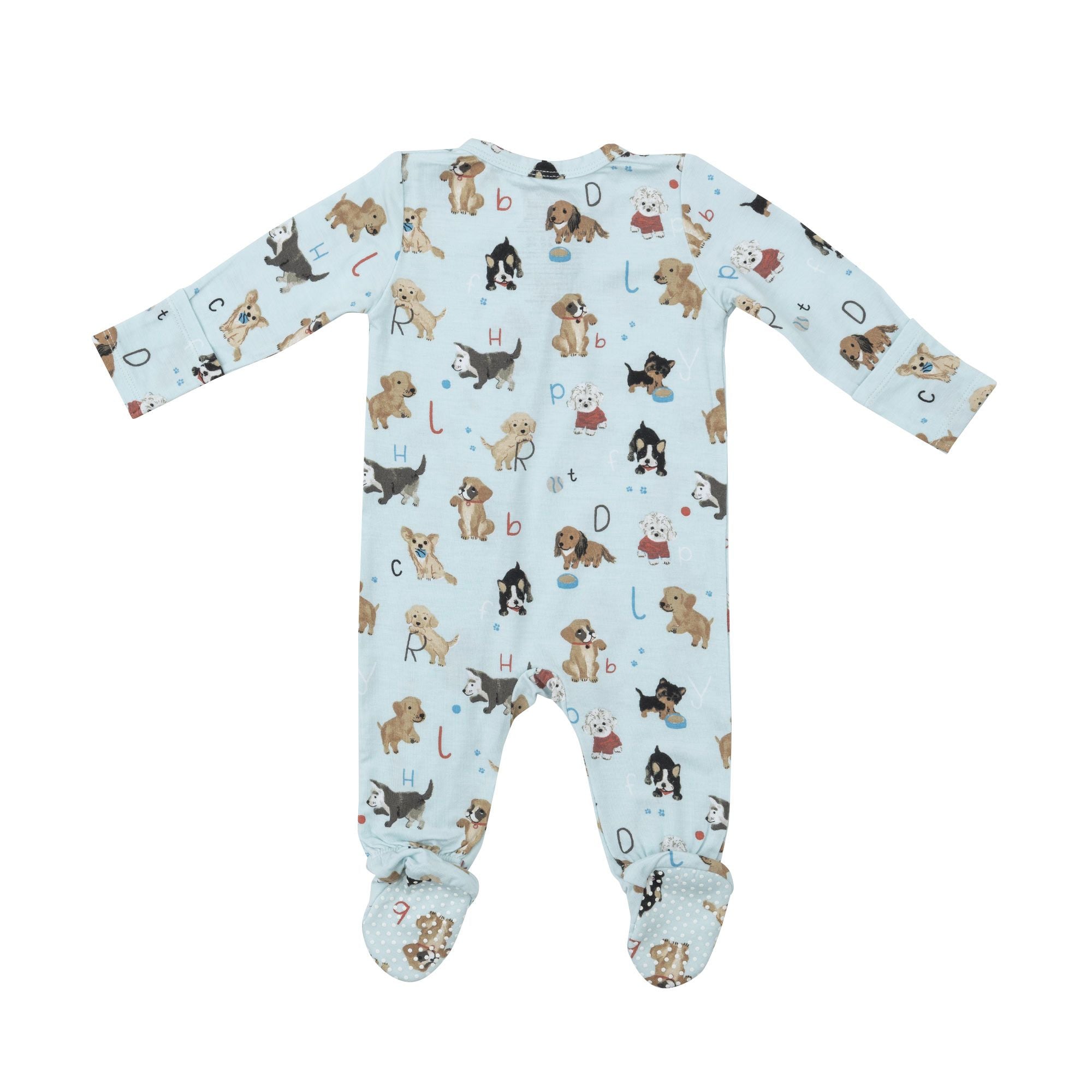 Angel Dear -  Blue Puppy Alphabet Zipper Footie