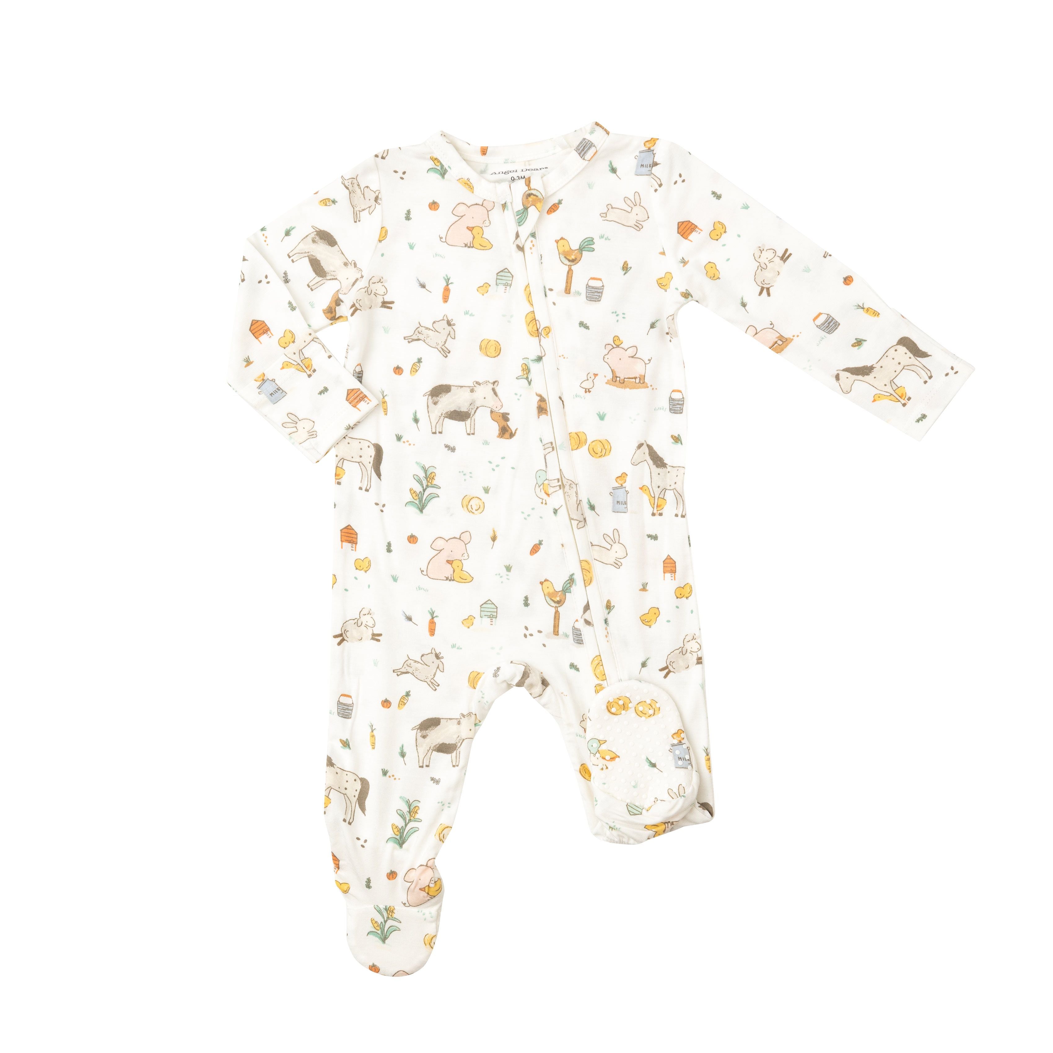 Angel Dear - Farm Babies Zipper Footie