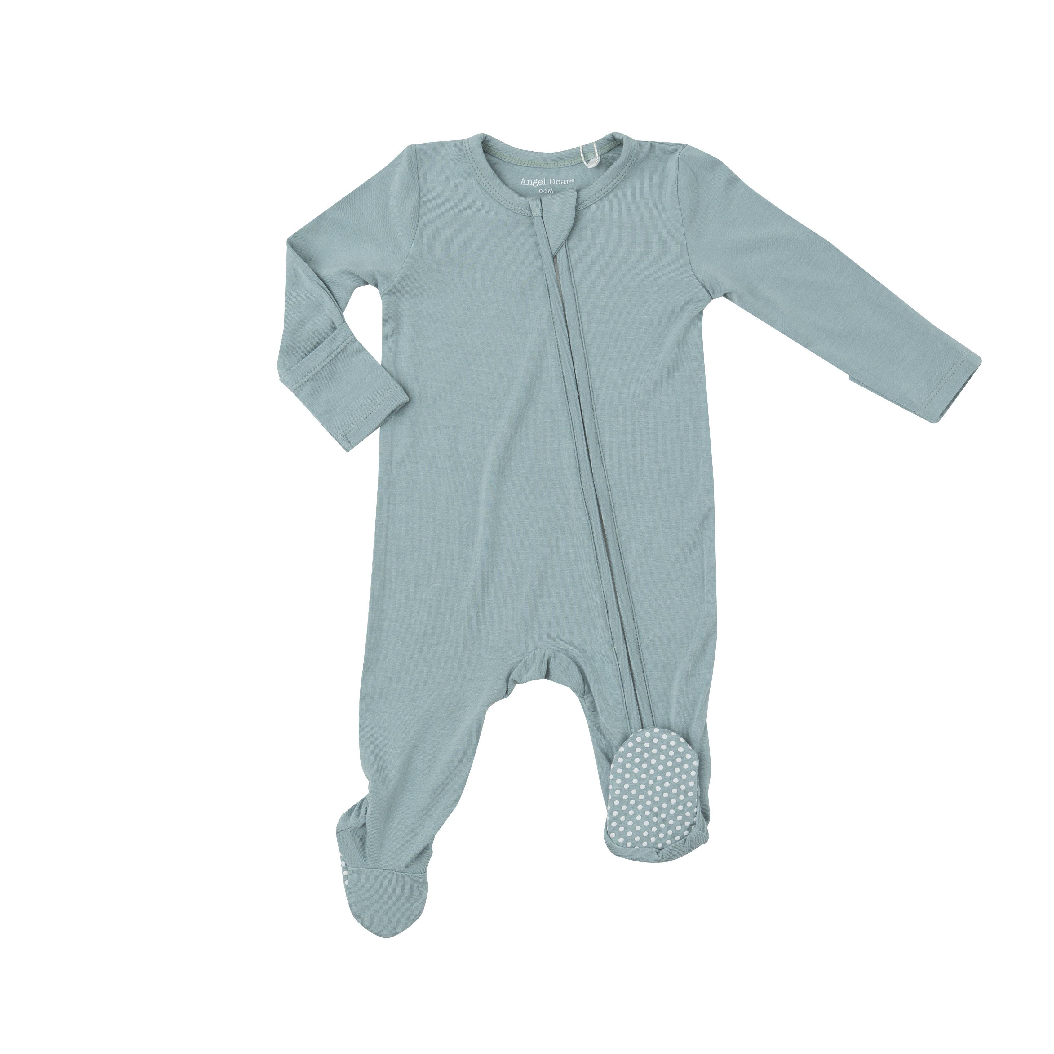 Angel Dear - Gray Mist Solid Zipper Footie