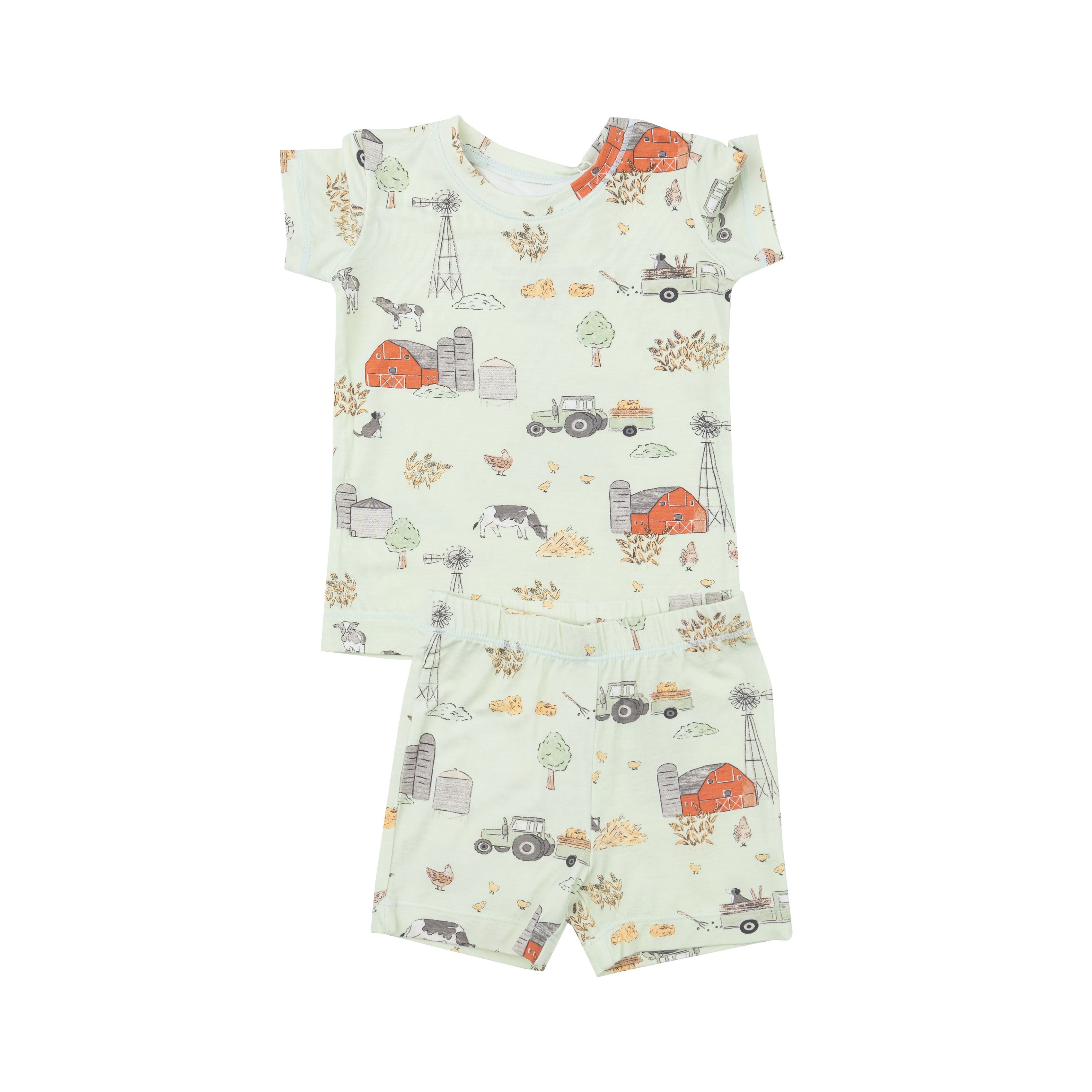 Angel Dear -  Hay Farmer Short Loungewear Set