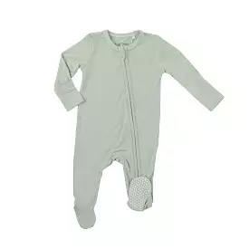 Angel Dear -  Seafoam Green Solid Zipper Footie