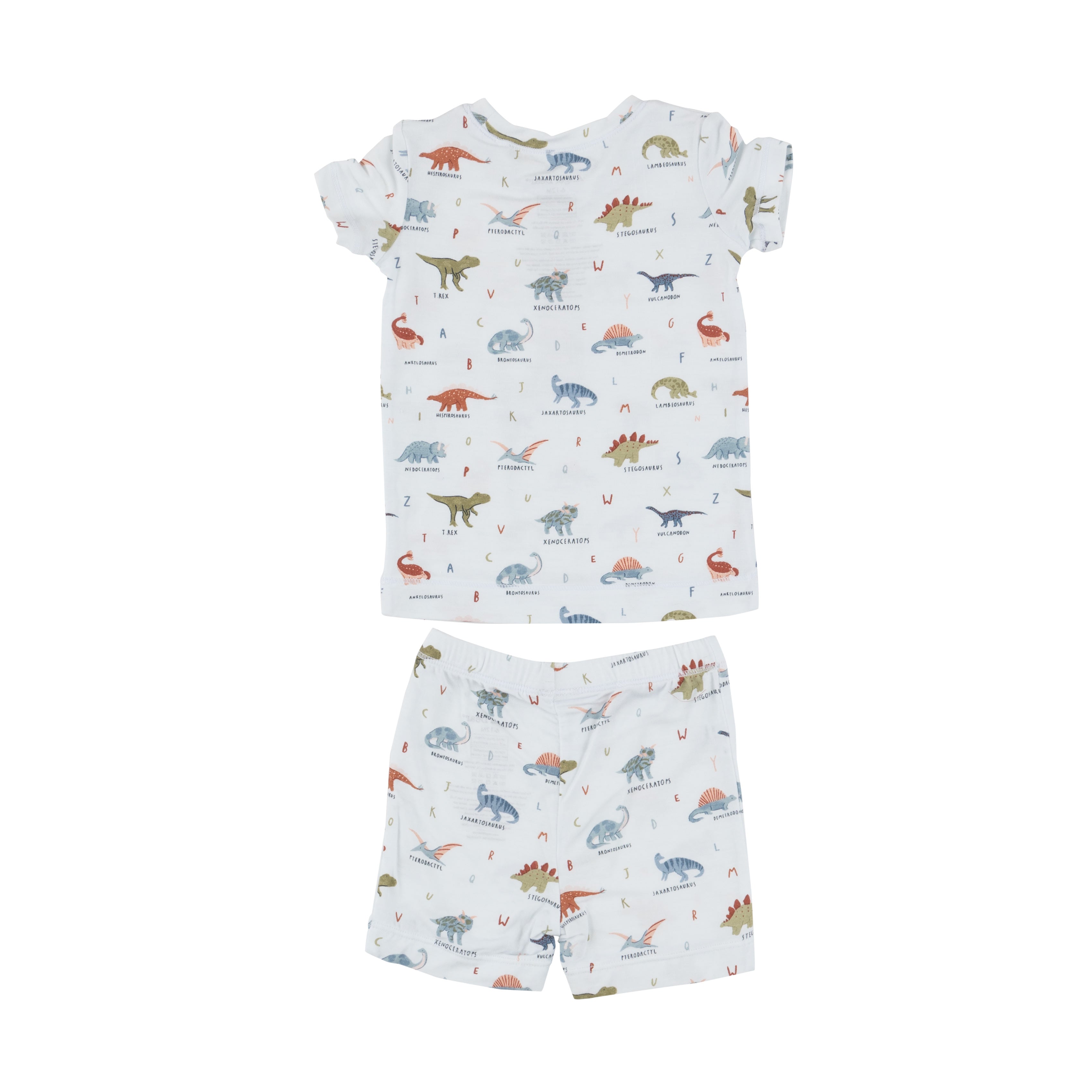 Angel Dear S/S Loungewear Set w/Shorts - Dinosaur ABC