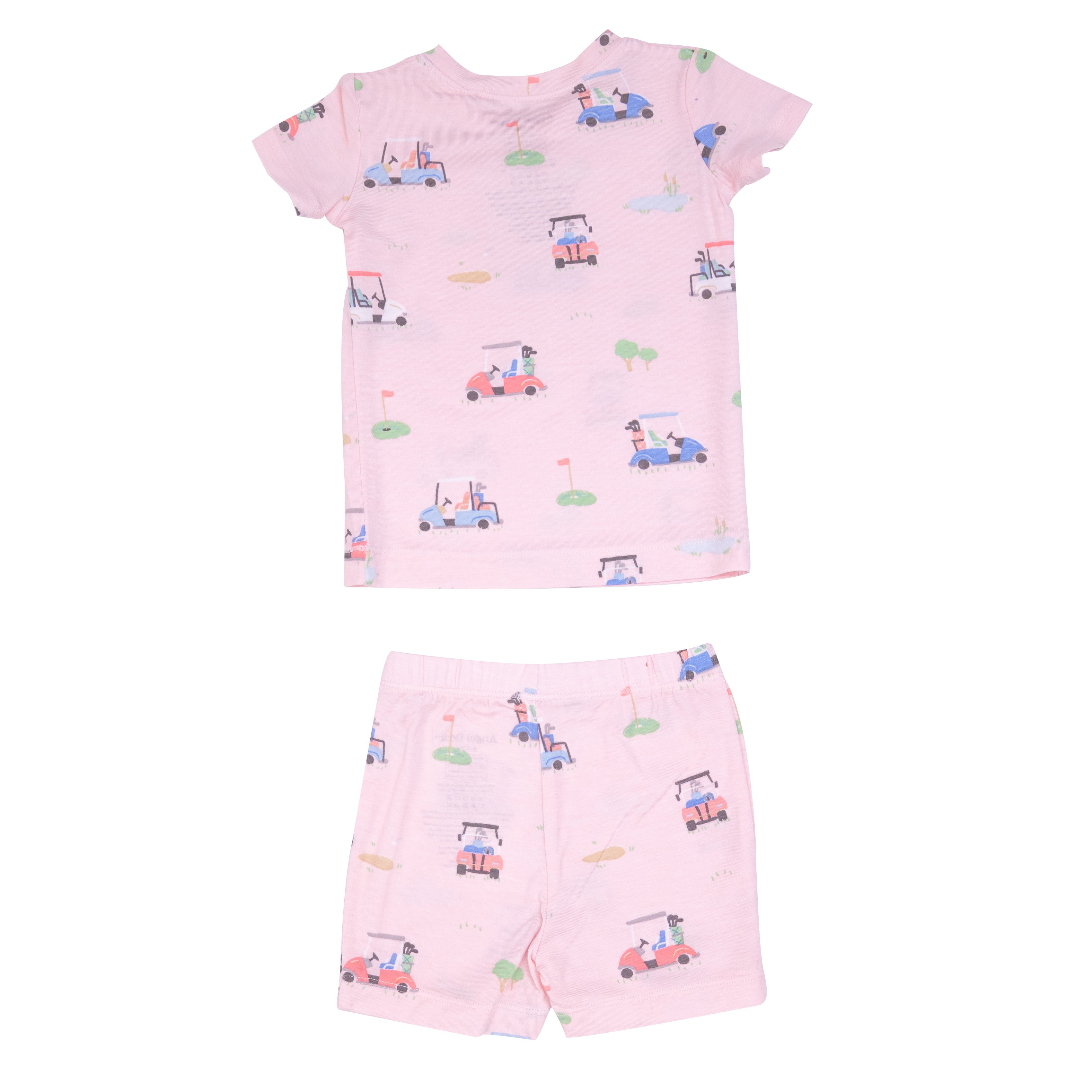 Angel Dear S/S Loungewear Set w/Shorts - Golf Carts Pink