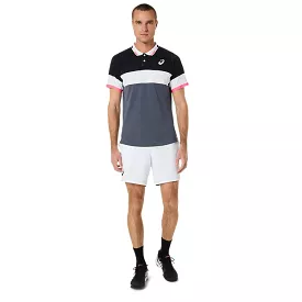 Asics Polo Shirt Match Heren Zwart Grijs