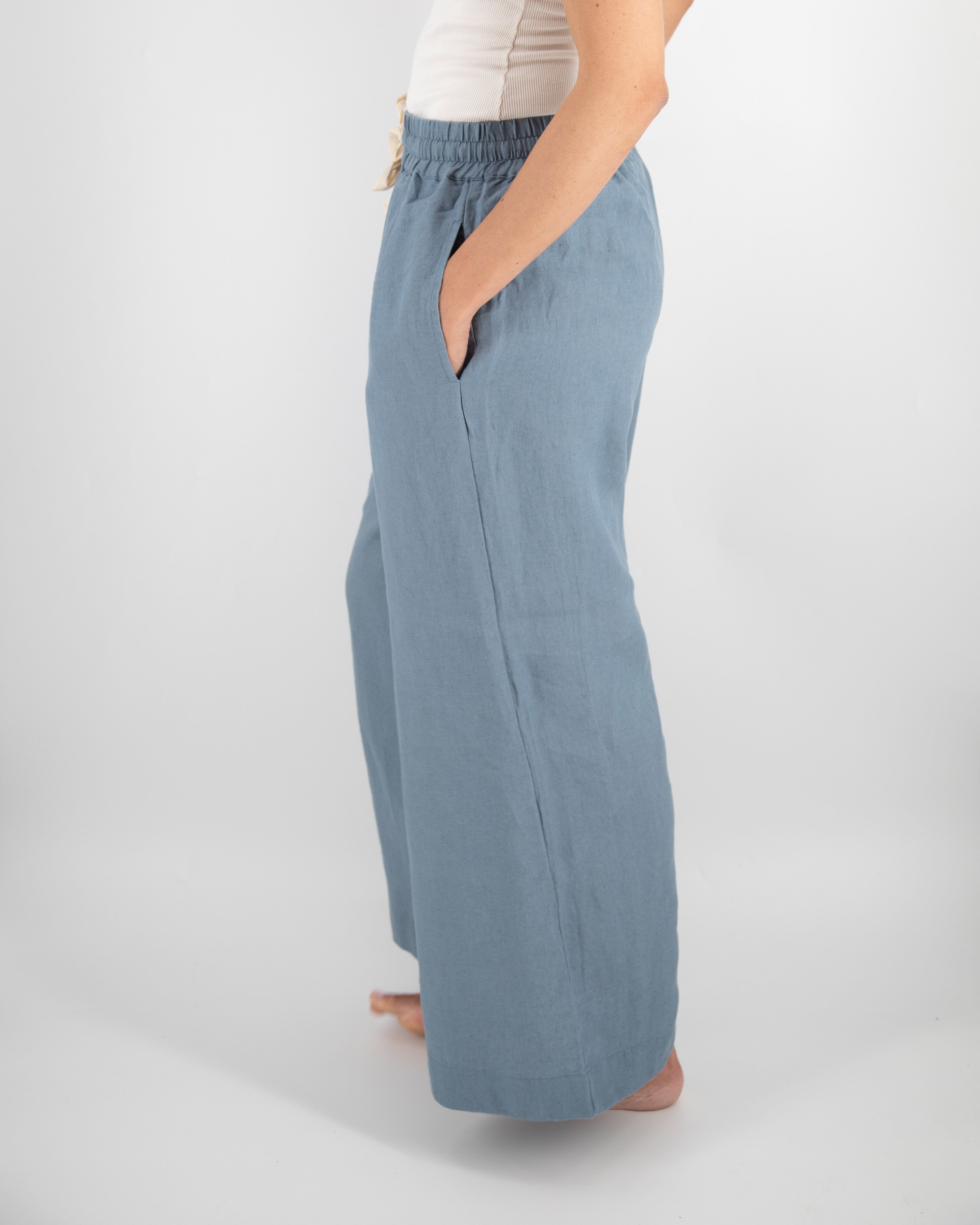 Ava Wide Leg Linen Pant