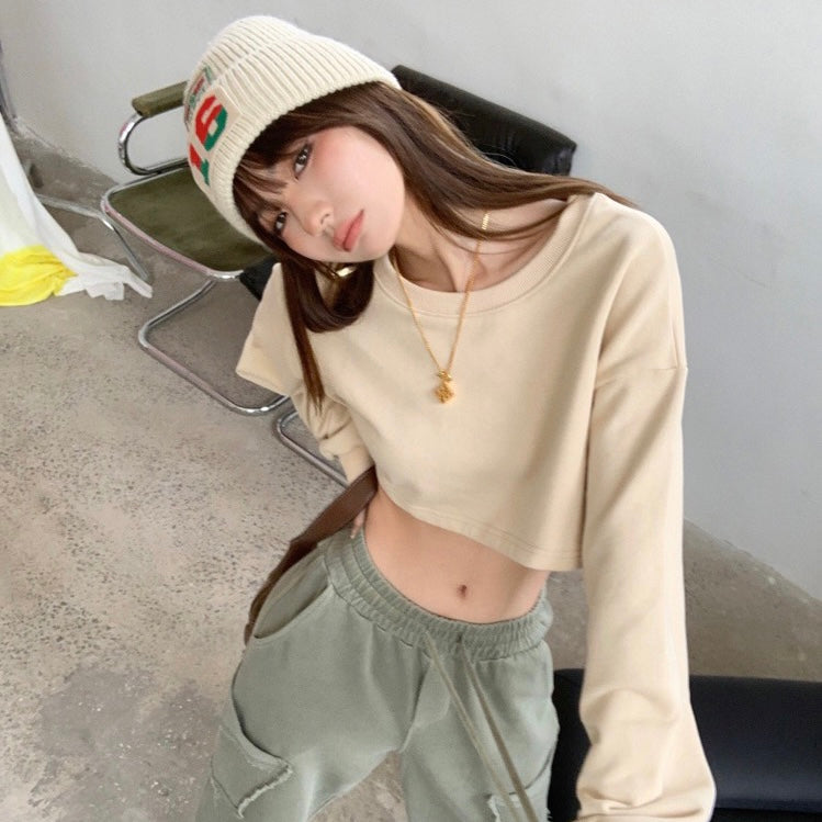 Beige Crop Sweater