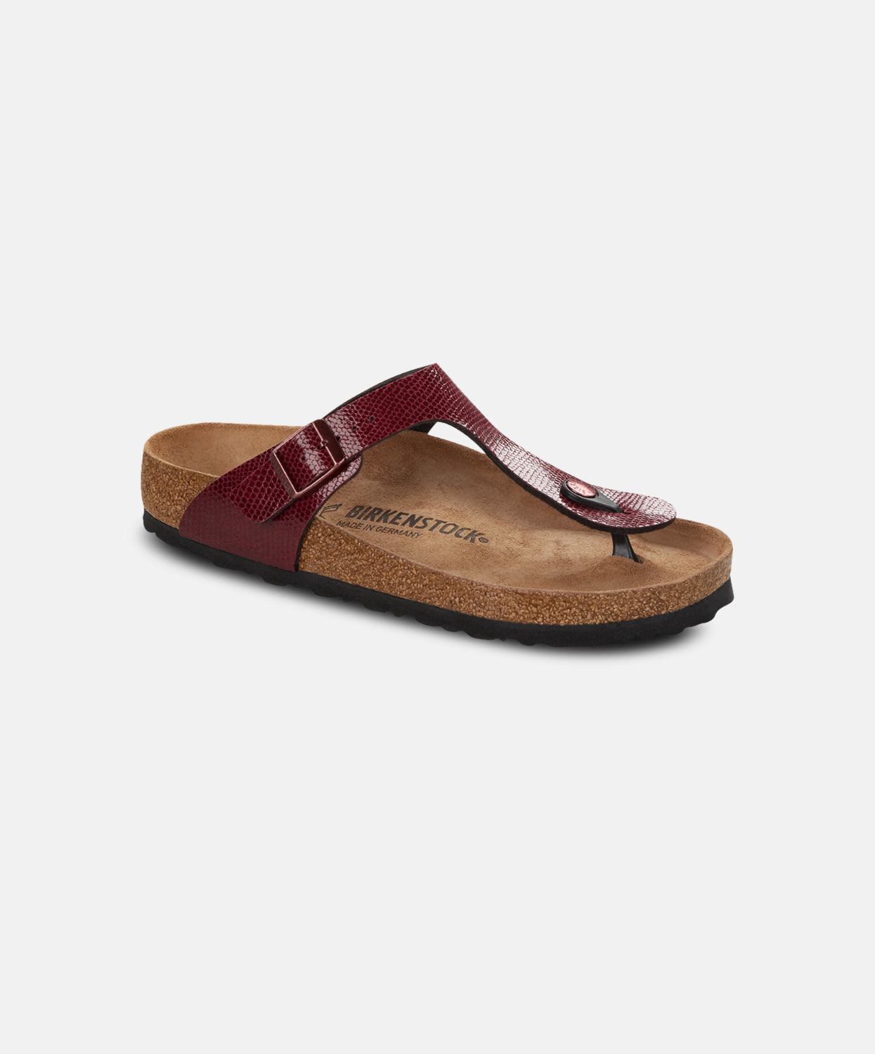 Birkenstock Gizeh Birko-Flor Magical Metallic Maroon Sandals