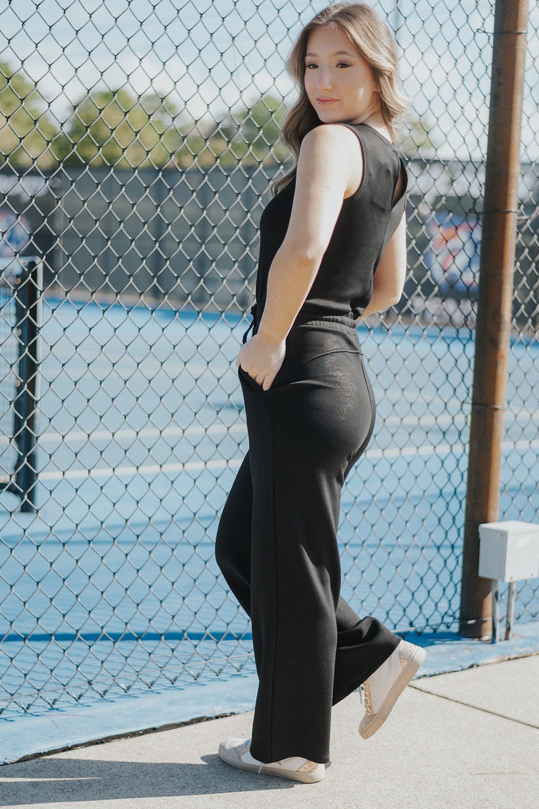 Black Keyhole Back Jumpsuit