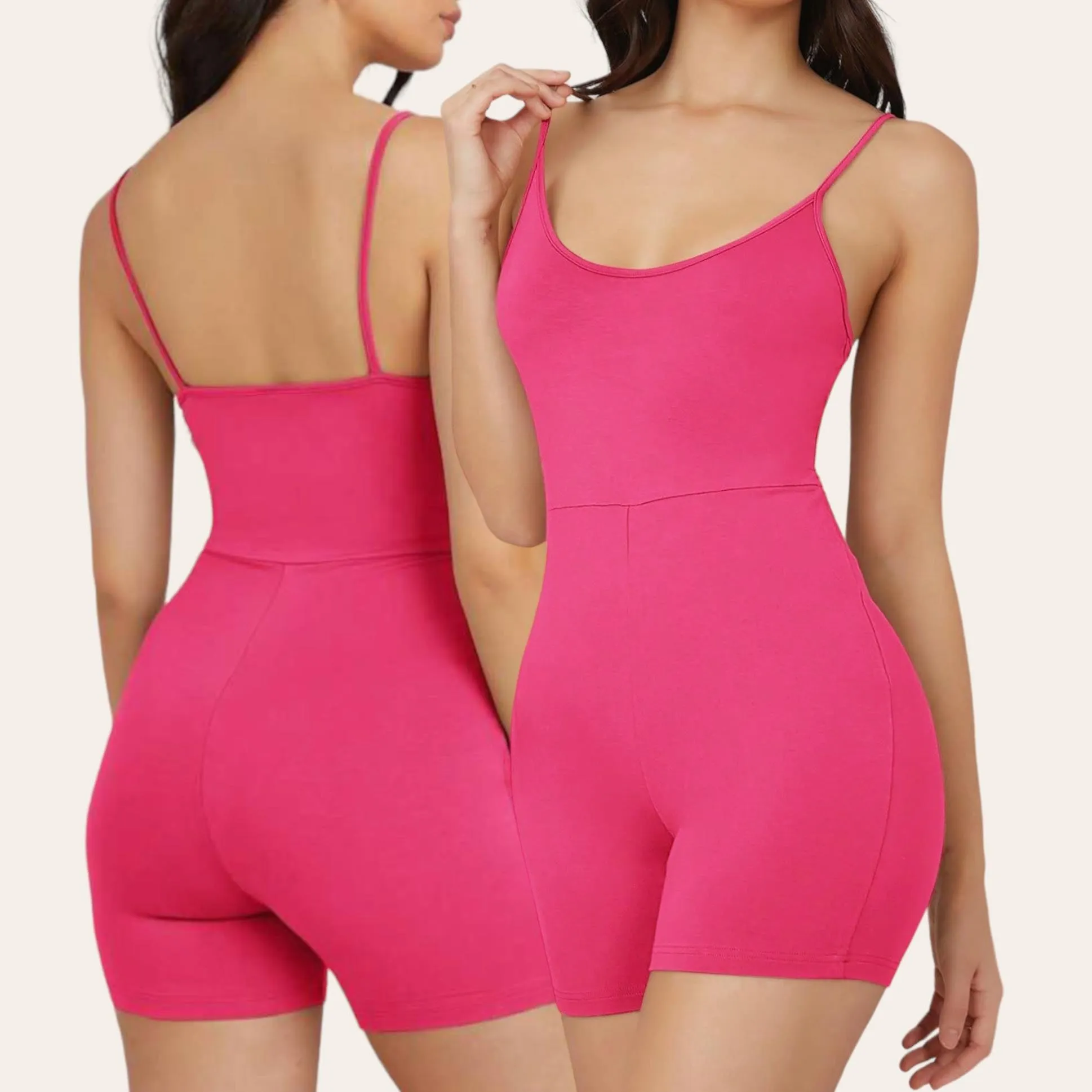 BLK Slim Strap Fitted Romper Unitard