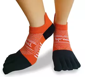 Bprimal Performance Five-Toe Socks - Regular Weight - No-Show - Sunrise