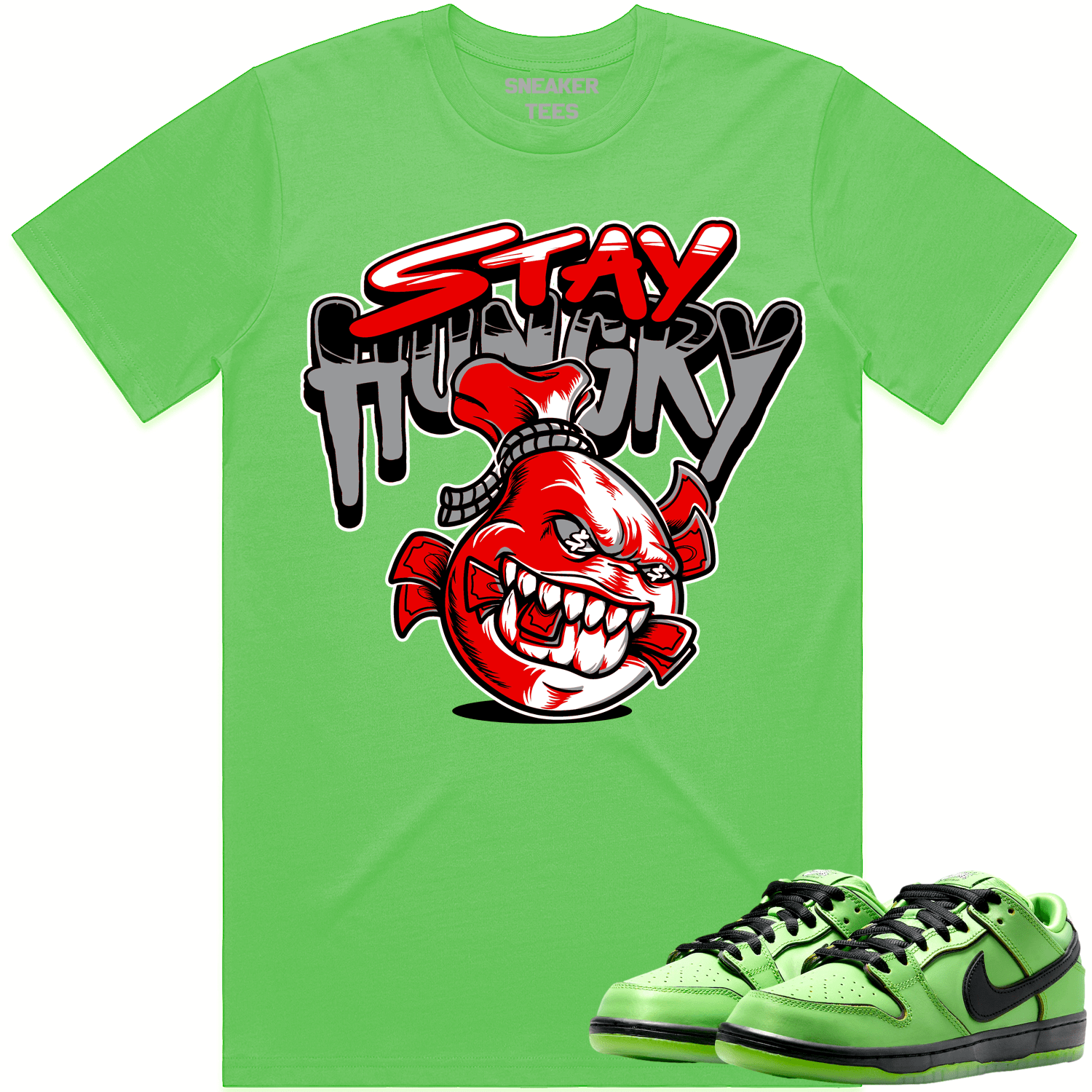 Buttercup PowerPuff Girls Dunks Shirt to Match - RED STAY HUNGRY