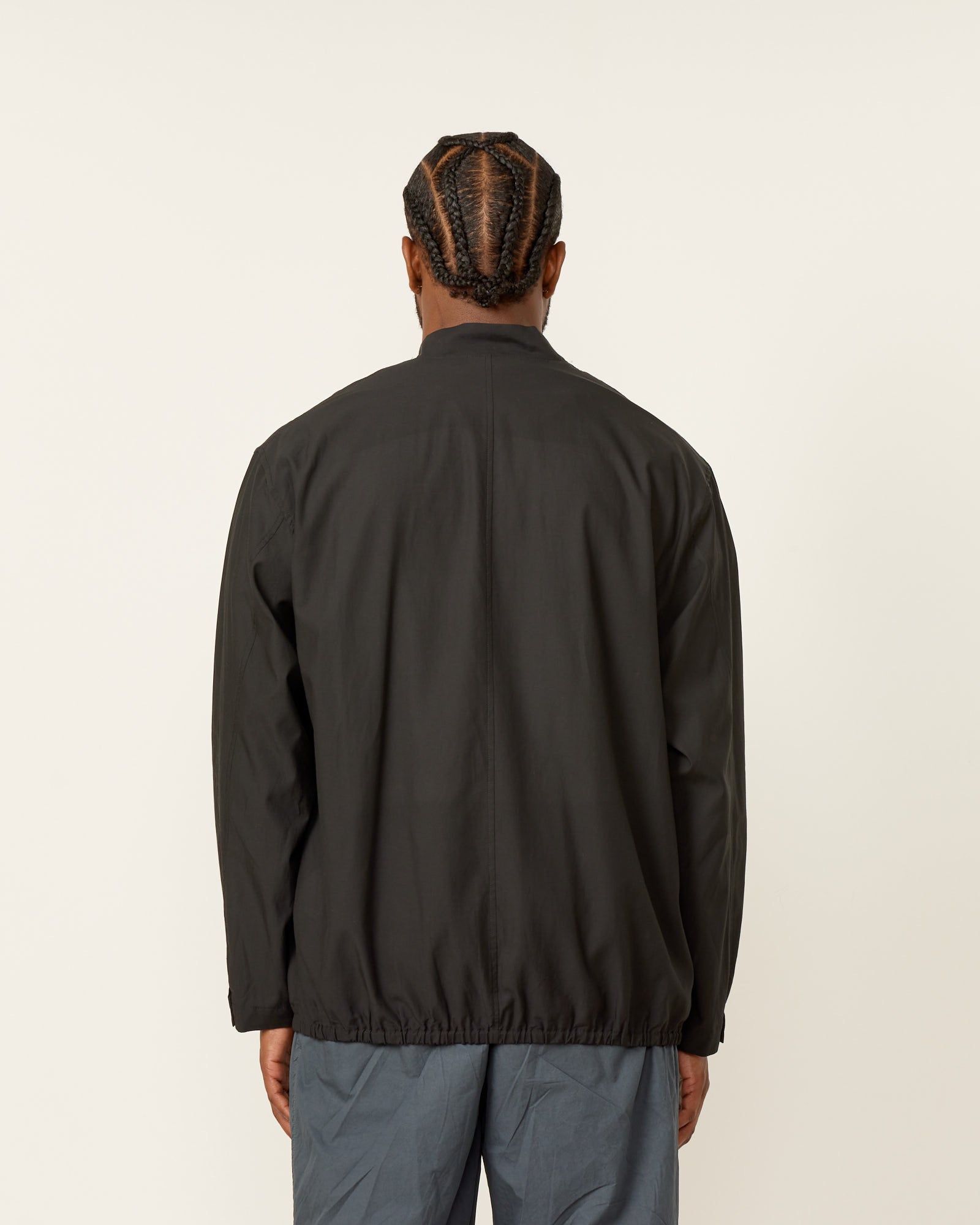 Cupro Mixed Blouson in Black