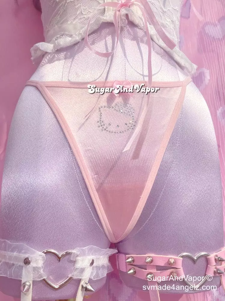 Custom Y2K Bling Decorated Thong Panty