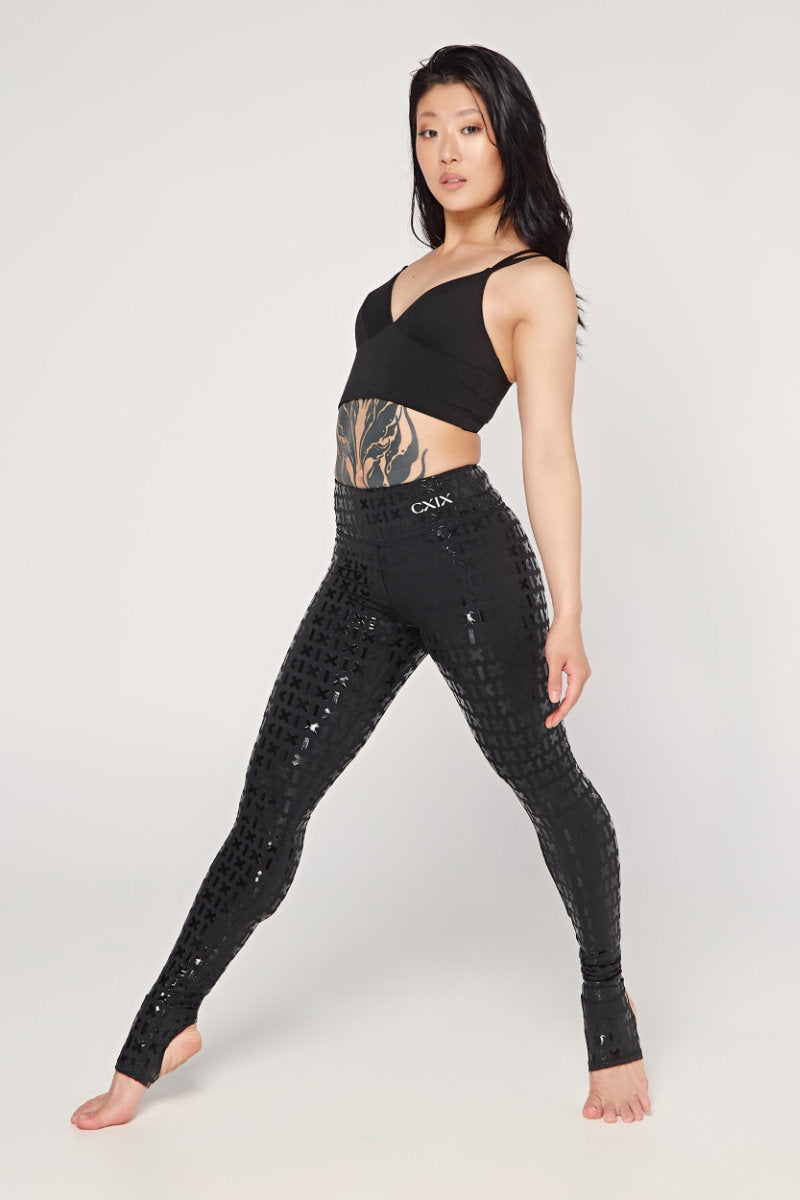 CXIX Gecko Grip Leggings with Grippy Waistband - Black