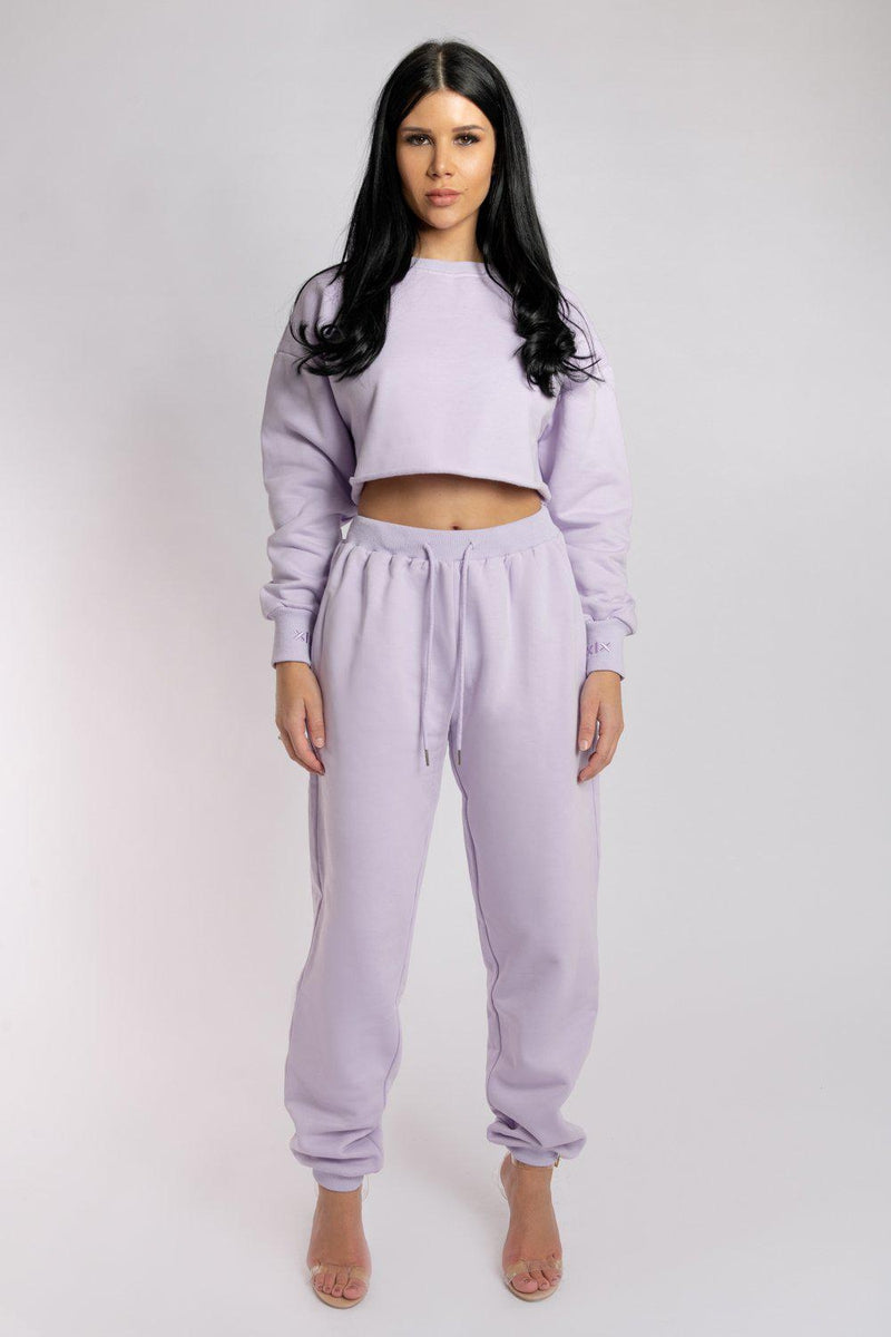 CXIX Oversized Cropped Jumper - Lilac