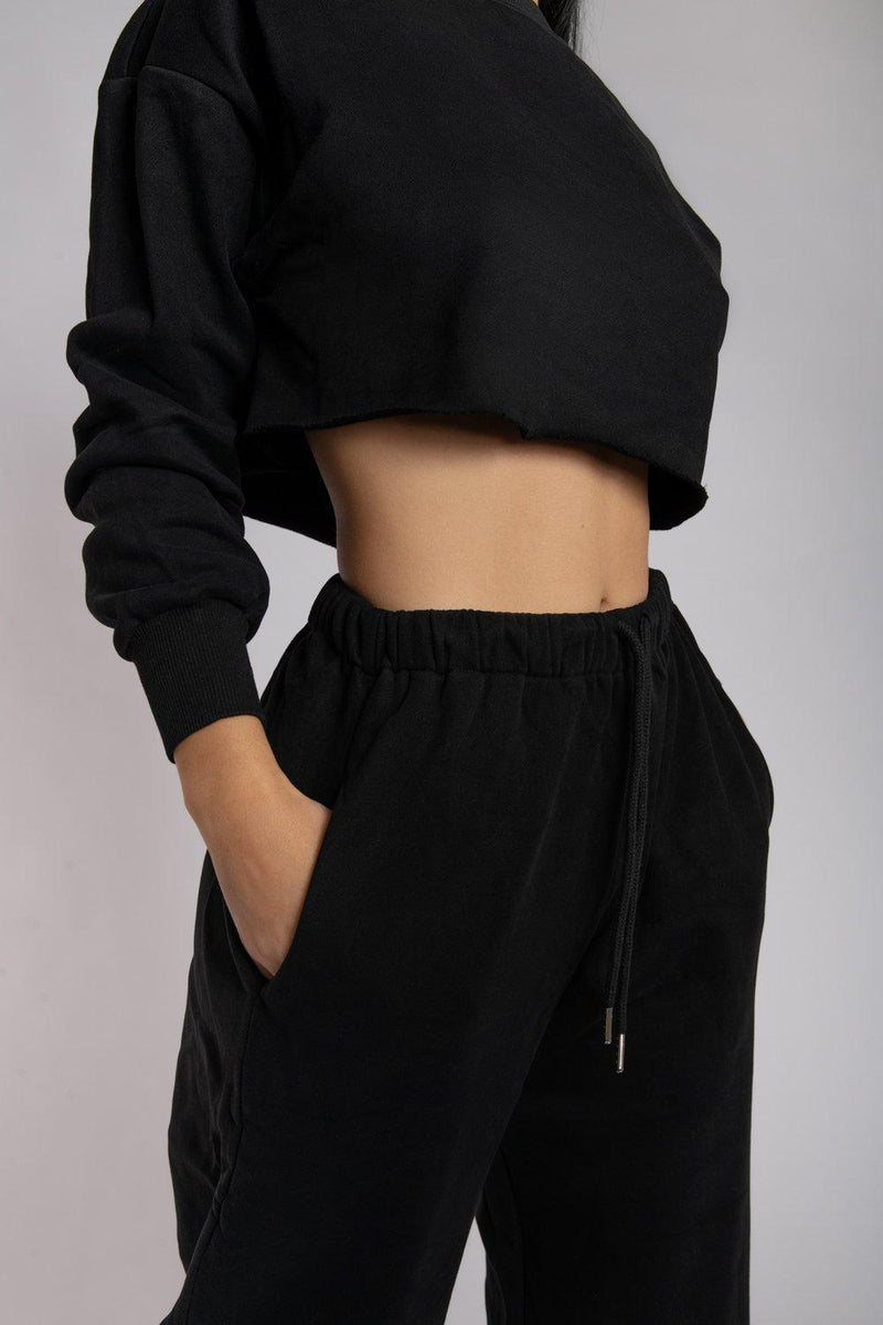 CXIX Oversized Jogger Bottoms - Black