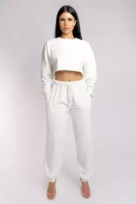 CXIX Oversized Jogger Bottoms - Ecru