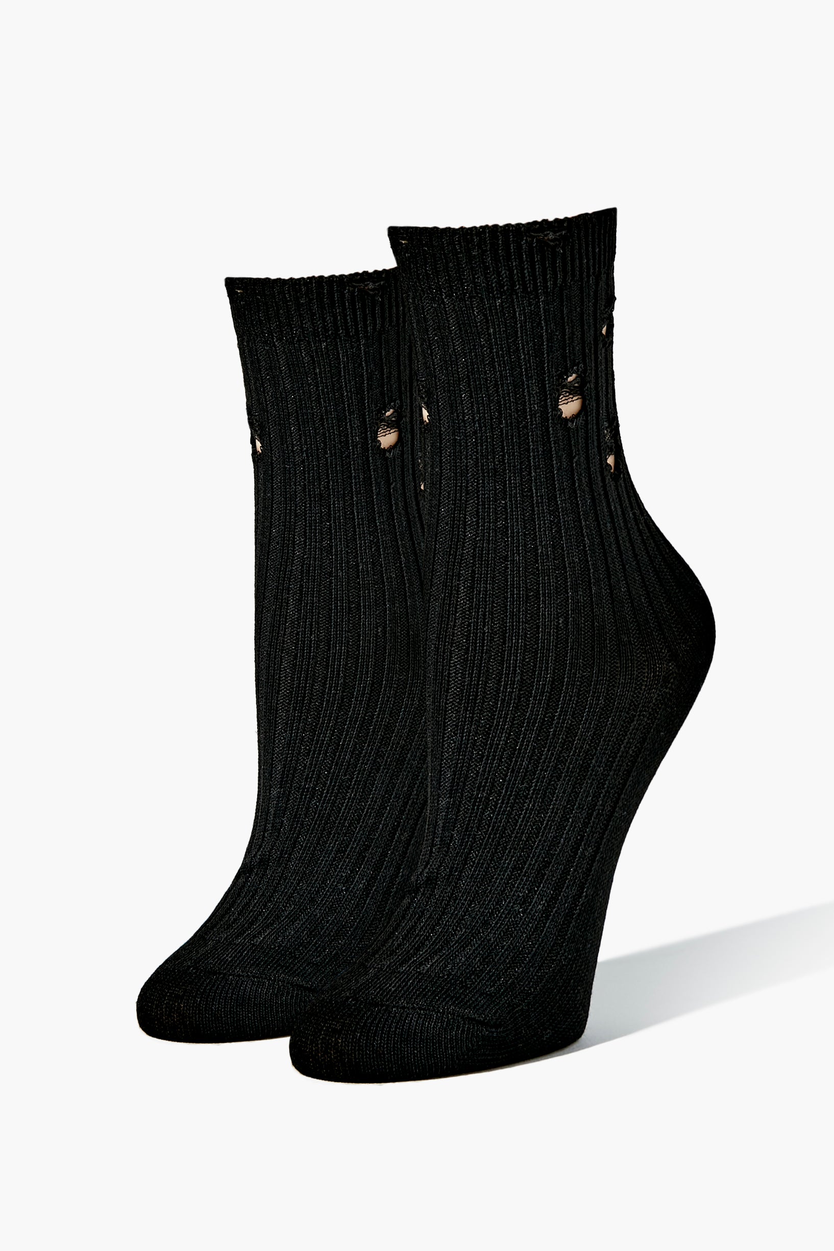 Distressed Crew Socks