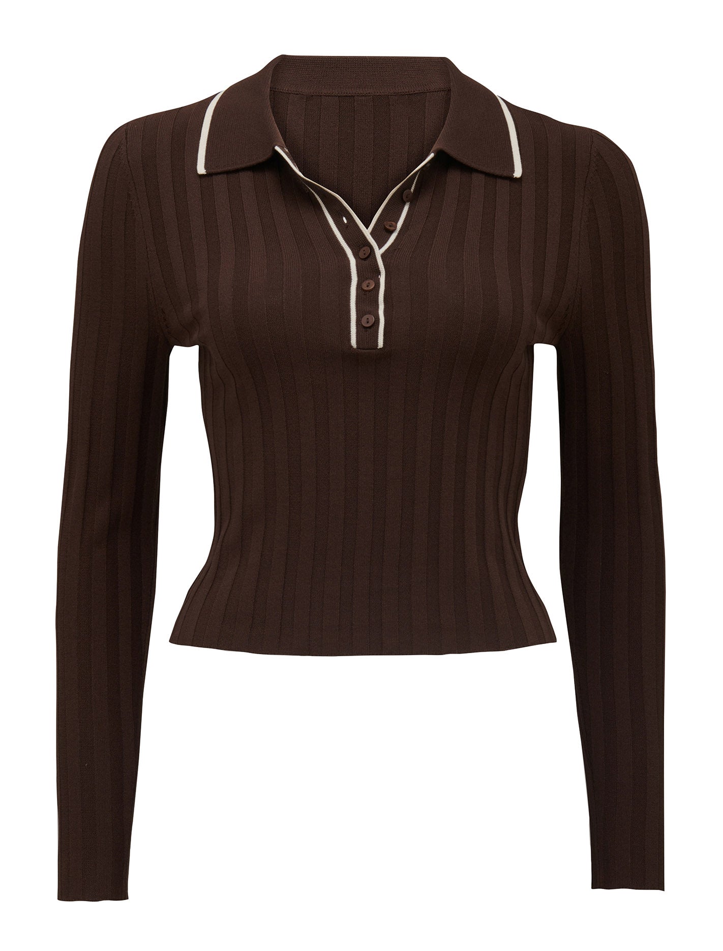 Edith Petite Knit Polo Top