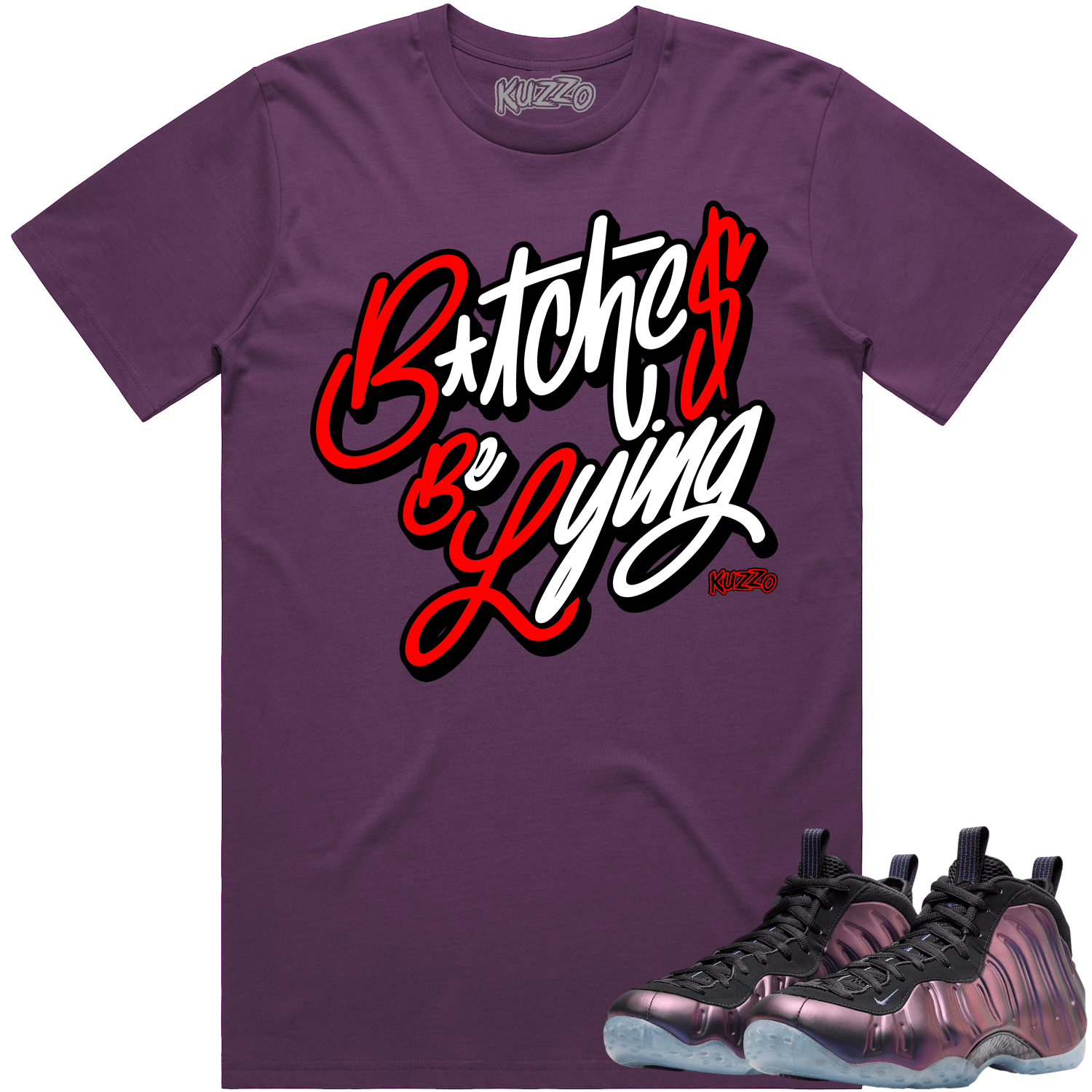 Eggplant Foamposites Shirt to Match - RED BBL