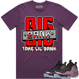 Eggplant Foamposites Shirt to Match - RED BIG BANK