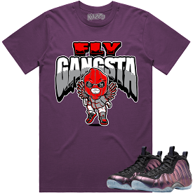 Eggplant Foamposites Shirt to Match - RED FLY GANGSTA