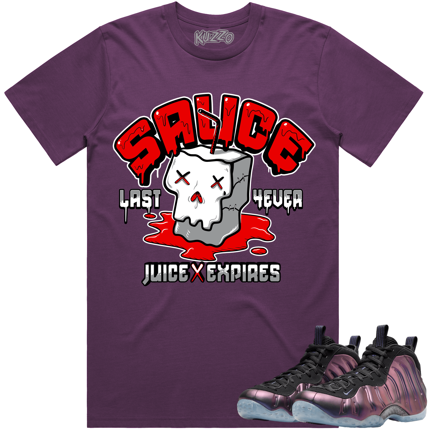 Eggplant Foamposites Shirt to Match - RED SAUCE