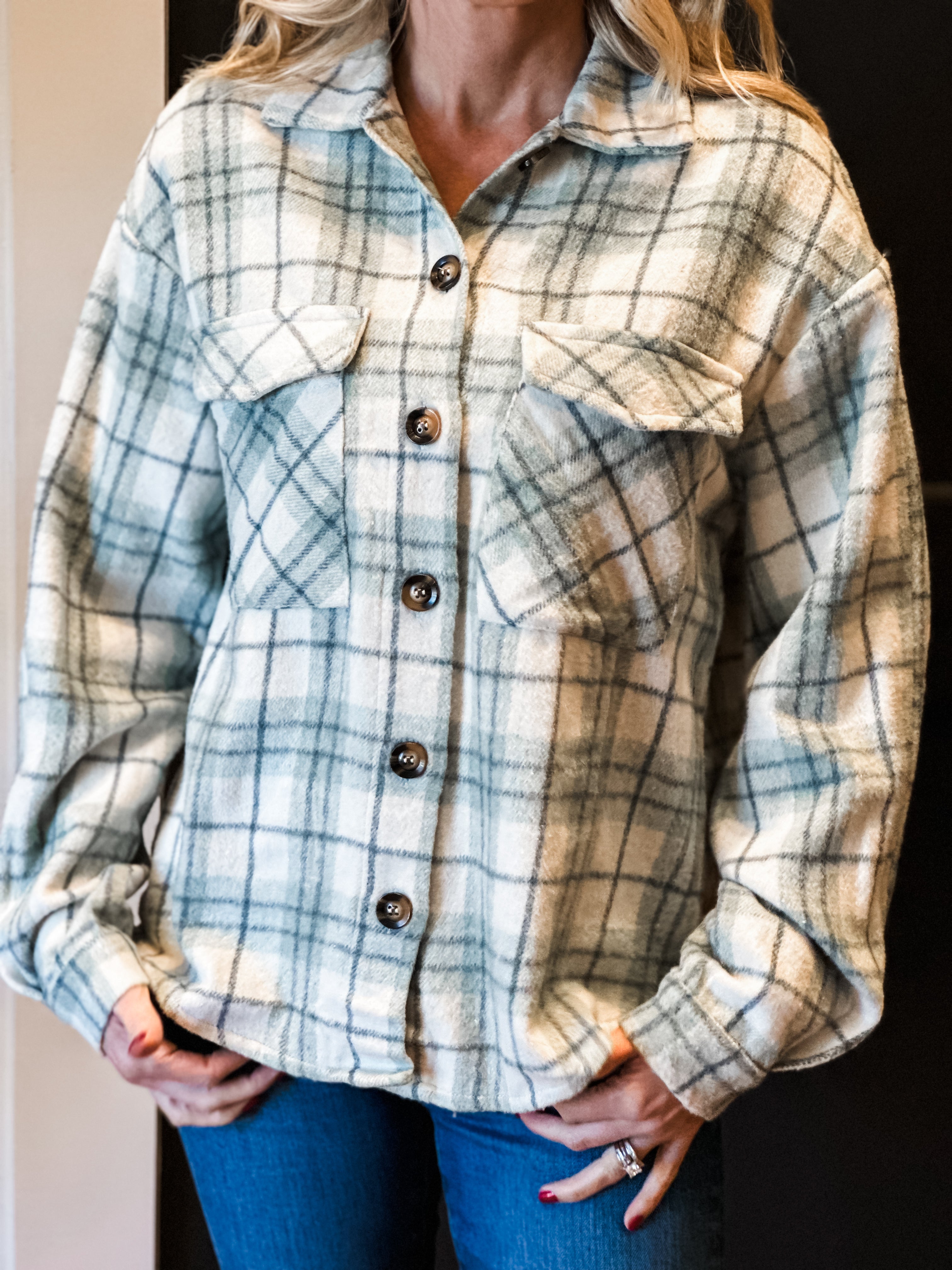 Essential Pastel Plaid Shacket