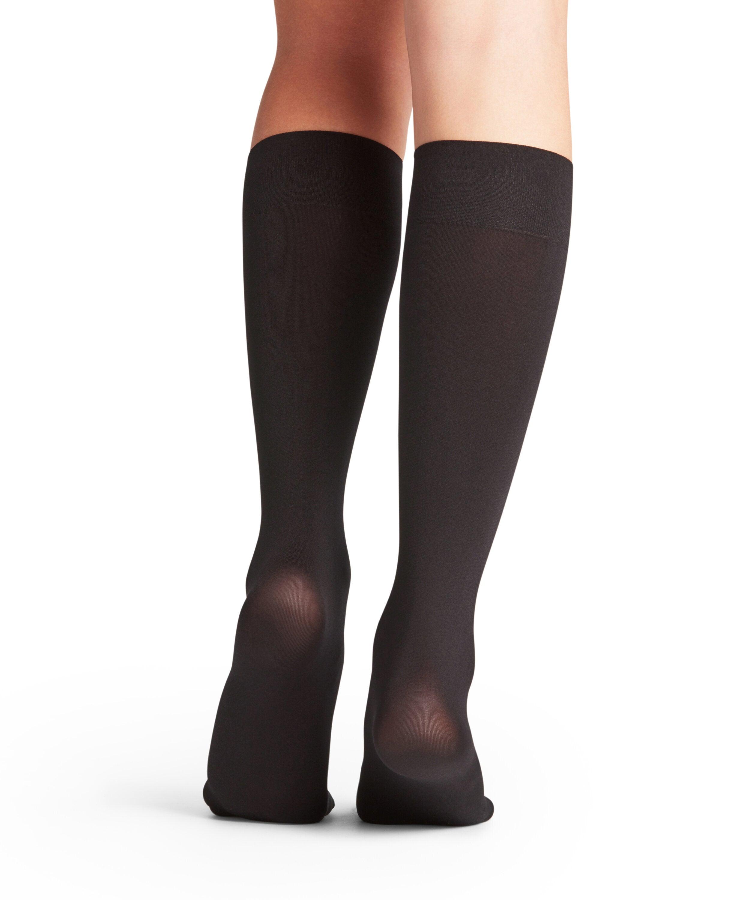 FALKE Black 40 Denier Knee highs Seidenglatt