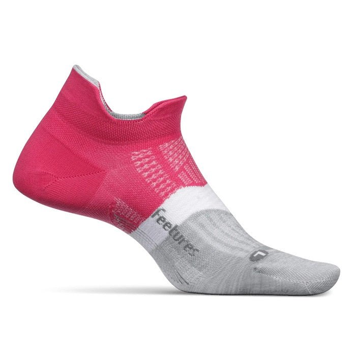 Feetures Elite Light Cushion No Show Tab Socks - Fierce Magenta