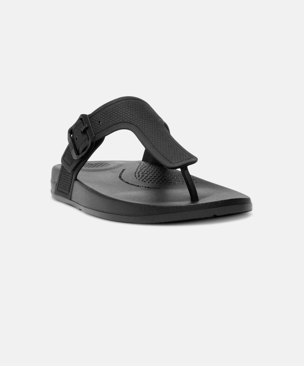 FitFlop iQushion Adjustable Buckle Thongs Black