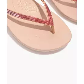 FitFlop iQushion Ombre Sparkle Thongs Beige