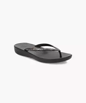 FitFlop iQushion Sparkle Thongs Black