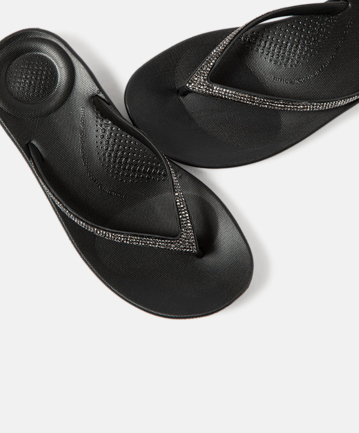 FitFlop iQushion Sparkle Thongs Black